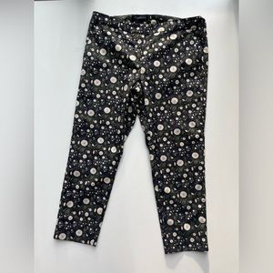 Wildfang Floral Slim Crop pant Pants Black Daisy New without tags size 8 flower